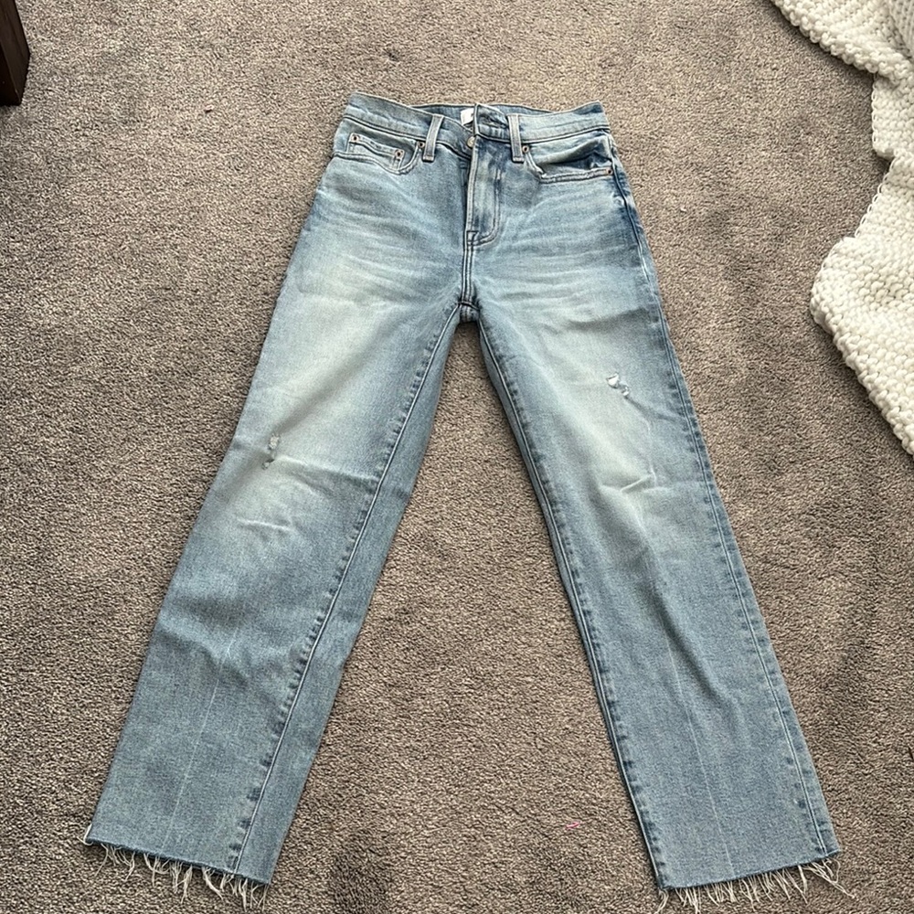 Pistola Blue Straight Leg Jeans with Vintage Wash